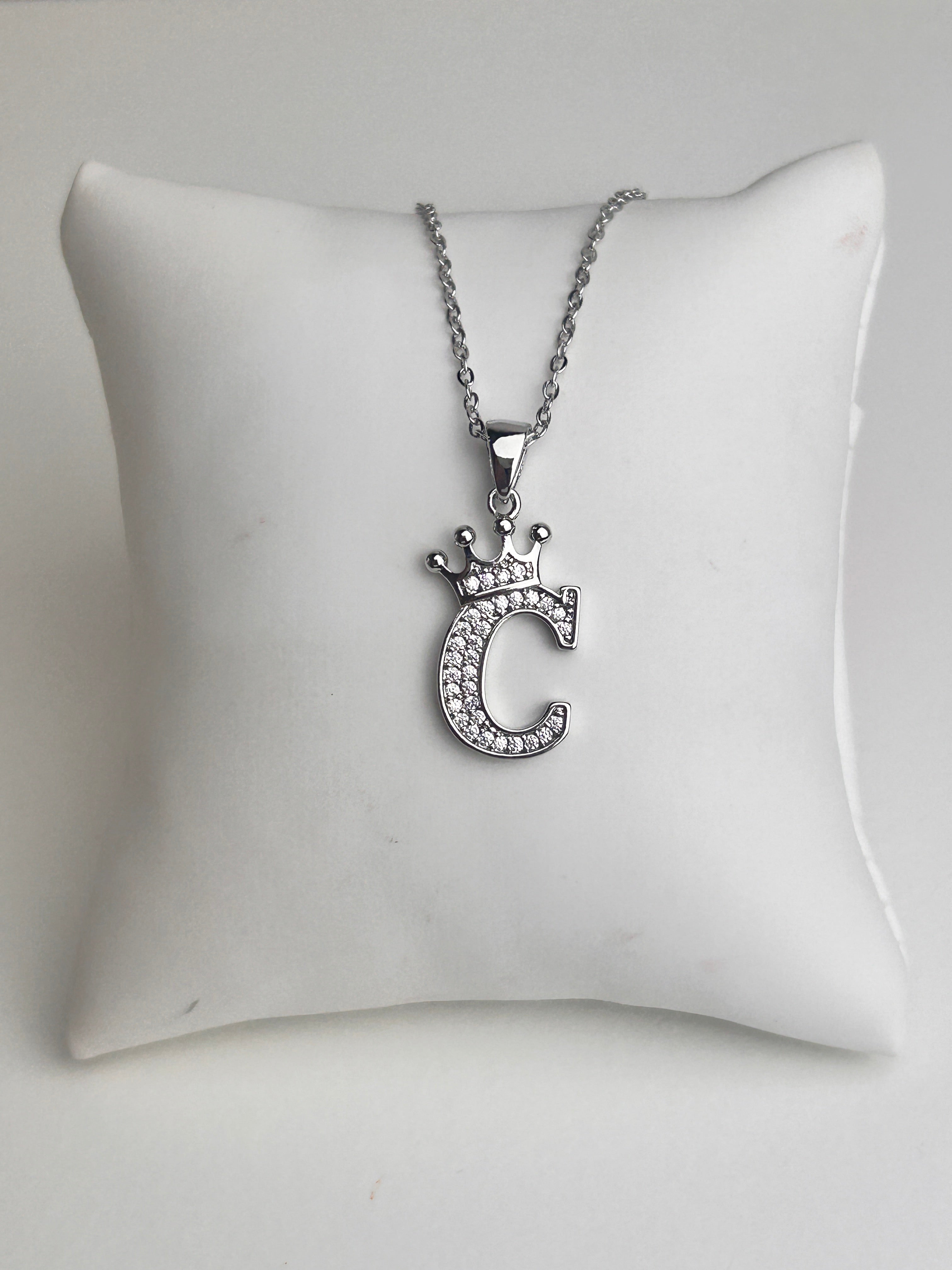 Silver Personalised Initial Necklace