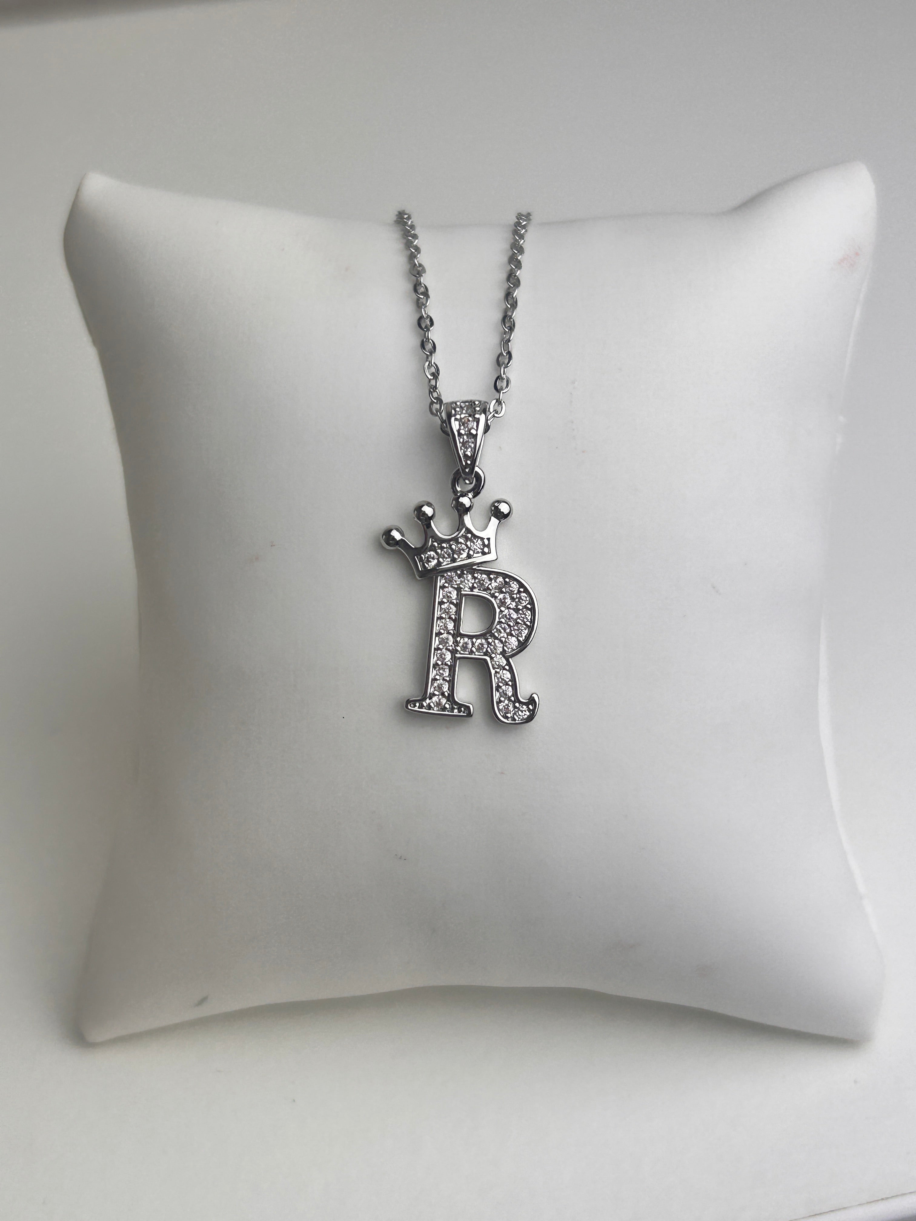 Silver Personalised Initial Necklace