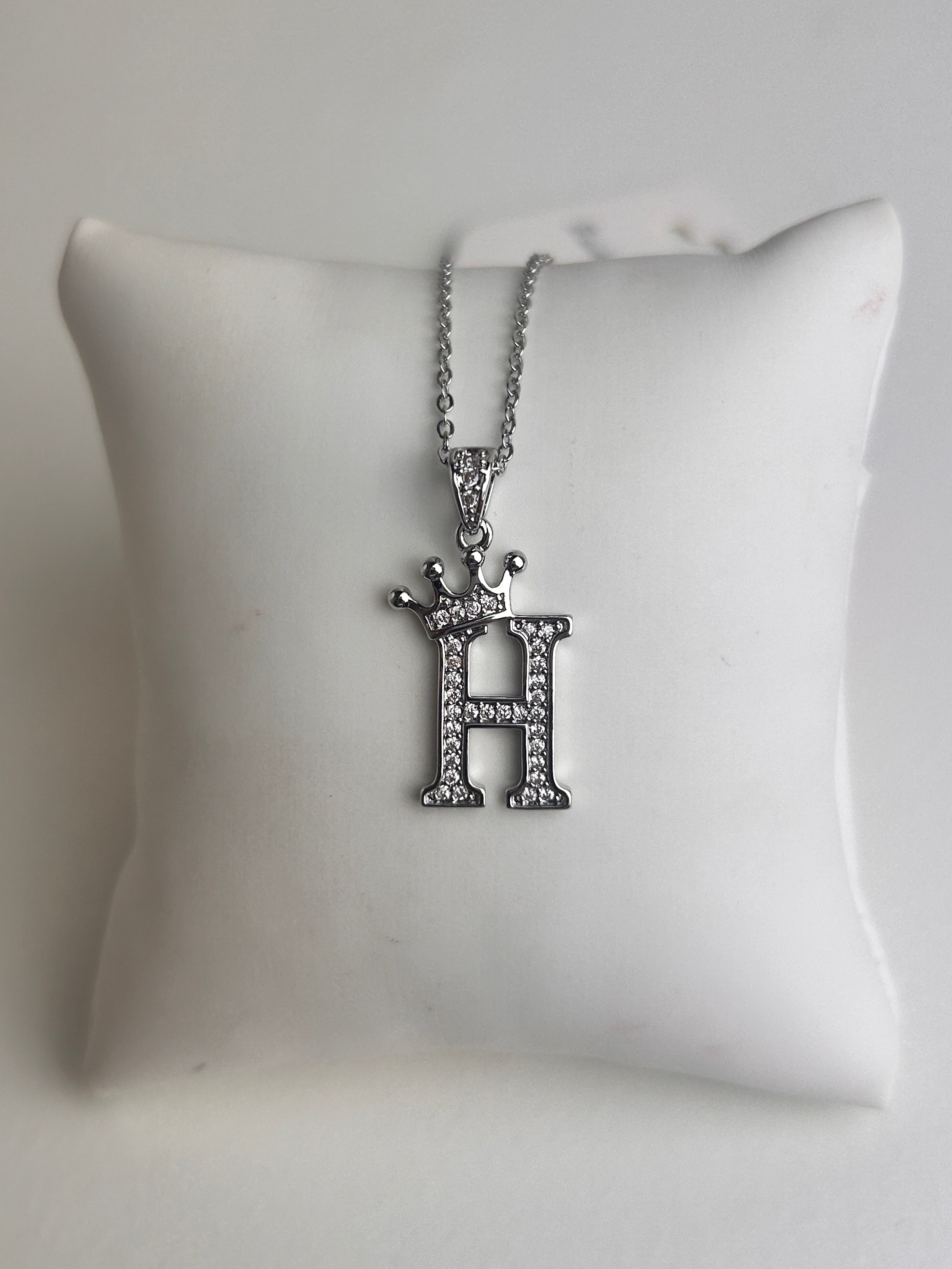 Silver Personalised Initial Necklace