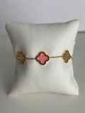 Pink Diamond Clover Bracelet