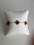 Burgundy clover Bracelet