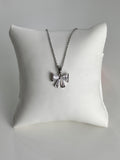 Silver Bow Necklace